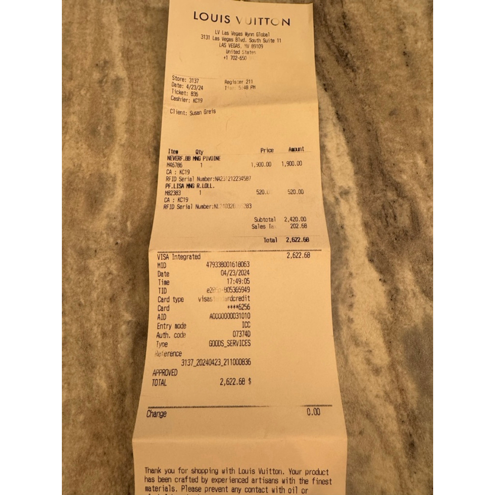 Louis Vuitton Monogram Canvas Card Holder with Gold LV Charm - Picture 11 of 11